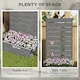 image 8 of Outsunny Raised Garden Bed with Trellis and Drainage Hole, Planter Box Grey
