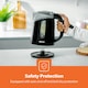 image 5 of GEEPAS  650W 2 Slice Bread Toaster & 2200W Illuminating Electric Kettle Combo Set,Black