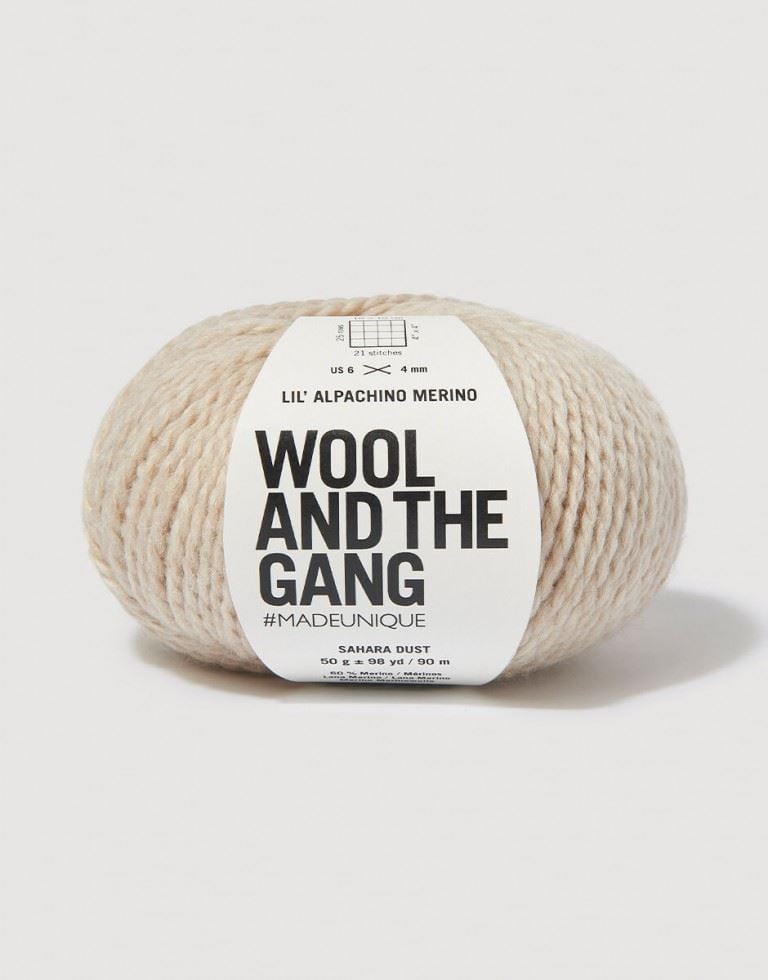 Wool and the Gang Cream Lil Alpachino Merino DK Yarn For Crochet, Knitting - per 50 gram ball