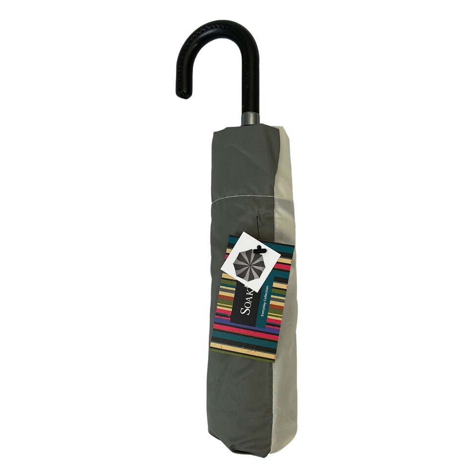 image 1 of Everyday Folding Umbrella Manual Opening Swirl Grey | Cream