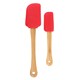image 2 of Something Different Santa´s Helper Bamboo Christmas Spatula (Pack of 2) - Red/Natural - One Size