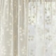 image 3 of Pair of Delila Cream Trail Leaf Print Voile Panels 229 cm (90 inch) Rod Pocket Panels for Bedroom and Living Room