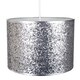 image 4 of Modern and Designer Bright Silver Glitter Fabric Pendant/Lamp Shade 25cm Wide | Silver | Silver | 1