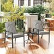 image 8 of Outsunny 3-Piece Recliner Garden Chairs and Tempered Glass Table Set, Grey 