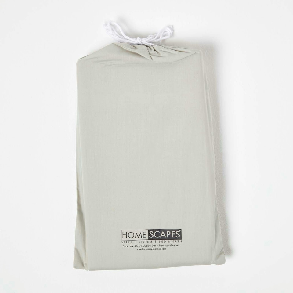 image 1 of Homescapes Grey Cotton Cot Bed Duvet Cover Set - 200 Thread Count