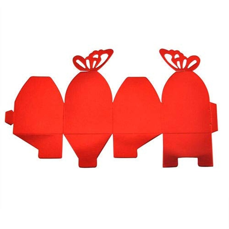 image 1 of 50 Wedding Favour Boxes Butterfly Design Self Assembly Gift Sweet Treat Boxes for Weddings Parties Anniversaries Celebrations 6cm