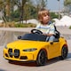 image 2 of AIYAPLAY BMW M4 Licensed Electric Car for Kids, 12V Kids Electric Ride on with Remote Control, Suspension, Music, Horn, LED Lights, for Ages 3-5 Years, Yellow