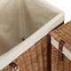 image 4 of Set of 2 Boutique Double Steamed Storage Laundry Wicker Basket | Brown | Brown