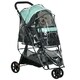 image 1 of PawHut Dog Stroller for XS Dogs, S Dogs, Cats with Rain Cover - Green