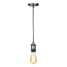 BHS Industrial Style Black Cable Ceiling Pendant | Grey | Antique Pewter | 1