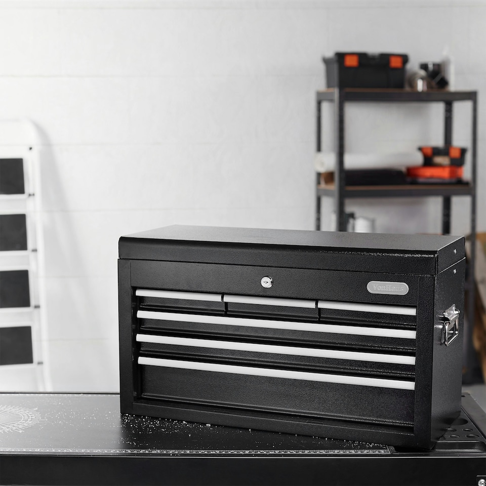 image 1 of VonHaus Topchest Tool Box  with Carry Handle & Anti-Slip Drawers
