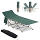 image 1 of Outsunny Single Portable Outdoor Military Sleeping Bed Camping Cot Green