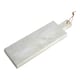 image 1 of Interiors By Premier Small White Marble Paddle Chopping And Serving Board, Durable Natural Stone Board