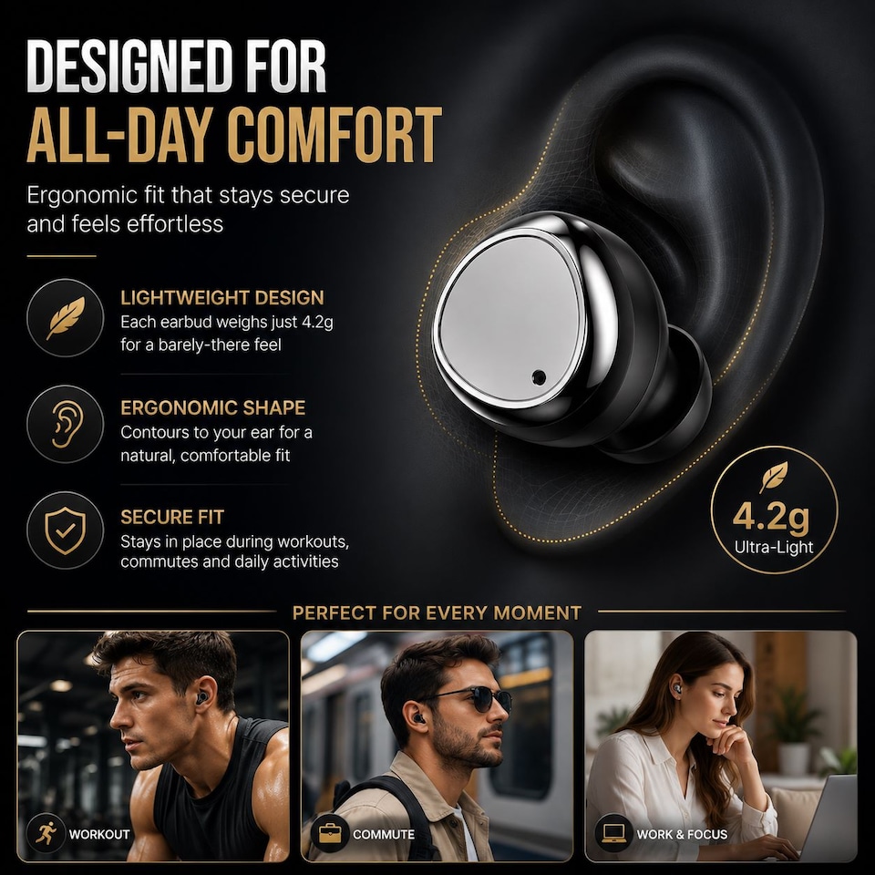 image 1 of Tornado Wireless Headphones for Mobile Phones and Entertainment
