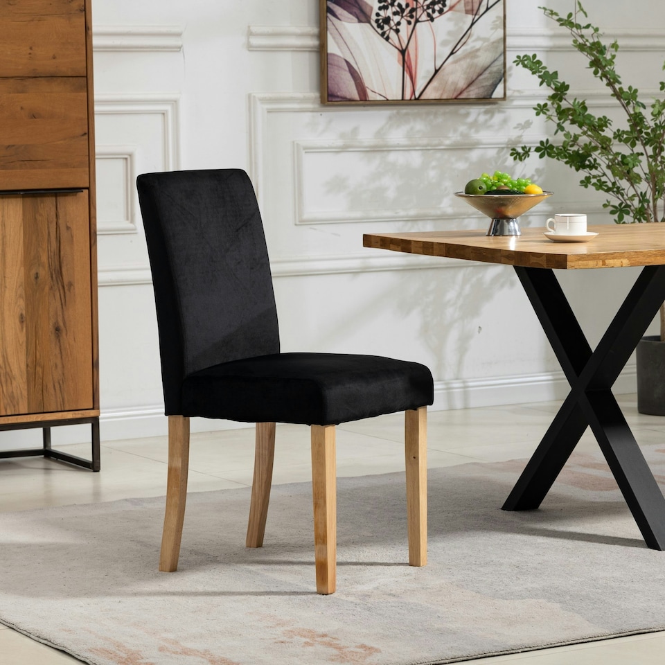 image 1 of Maiolo Velvet Dining Chairs - Set of 2