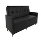 image 1 of Andora sprung sofa bed in faux leather black Black | BLACK FAUX LEATHER