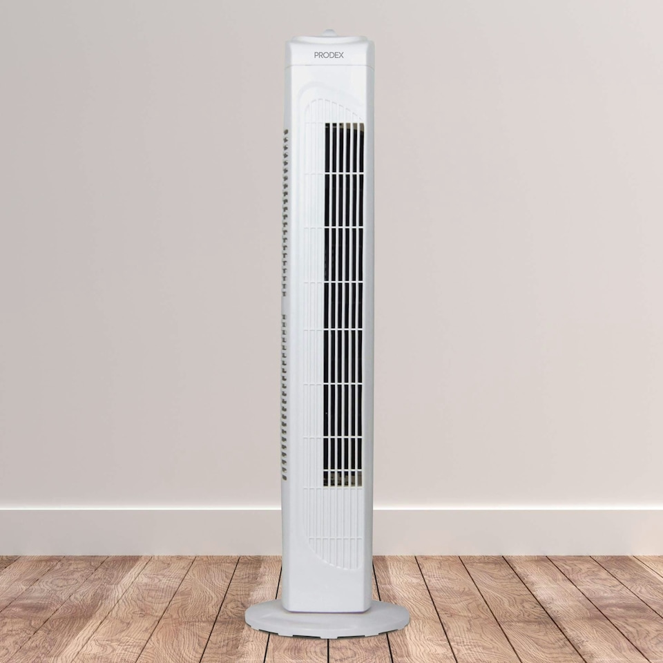 image 1 of Prodex PX5229W Tower Fan, Oscillating, 3 Speed, 29 Inch, White