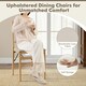 image 8 of COSTWAY Set of 2 Folding Dining Chairs Upholstered Beige White