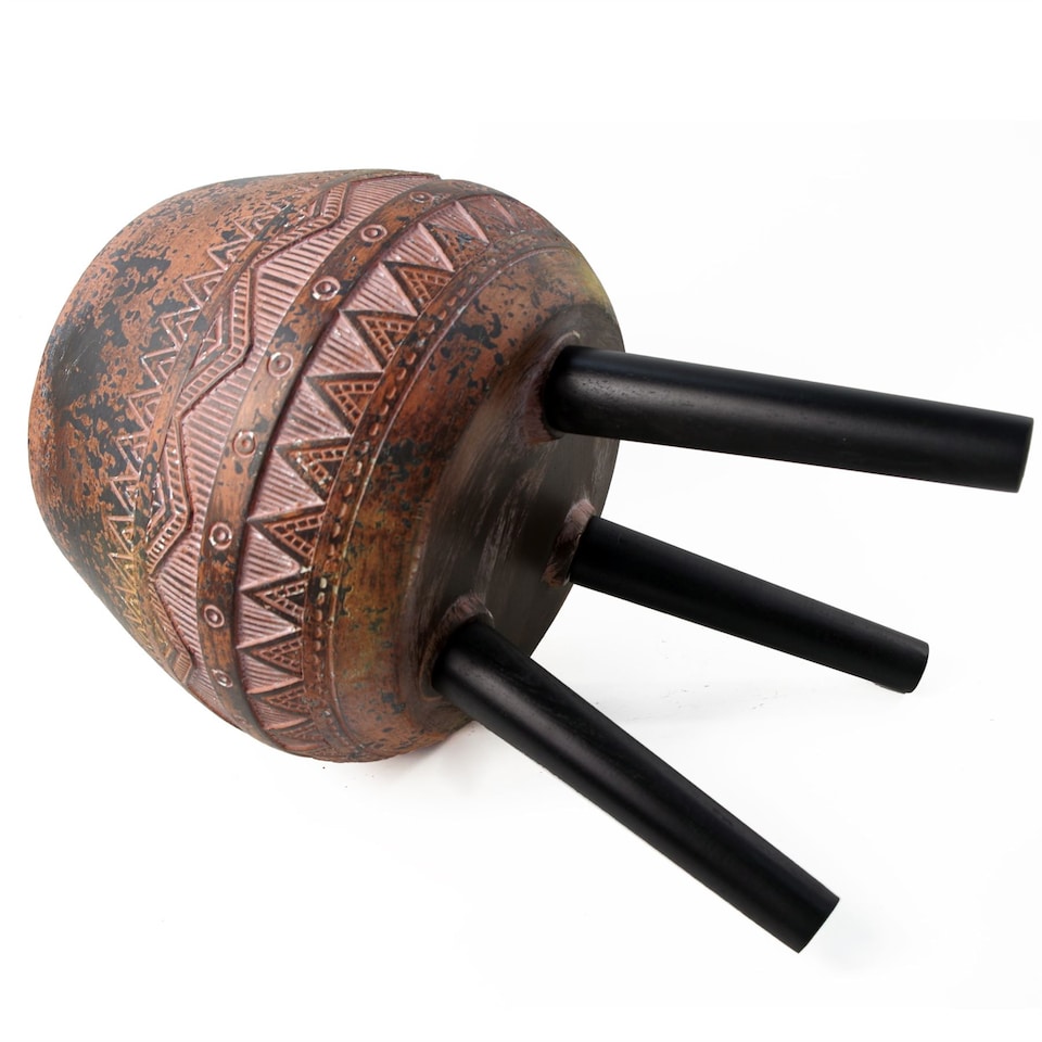 image 1 of 44cm x 30cm Large Zaturn Planter Brown / Black with Legs Large | Brown