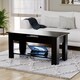 image 2 of Vida Designs Lift Up Coffee Table With Storage Compartment & Shelf, Black