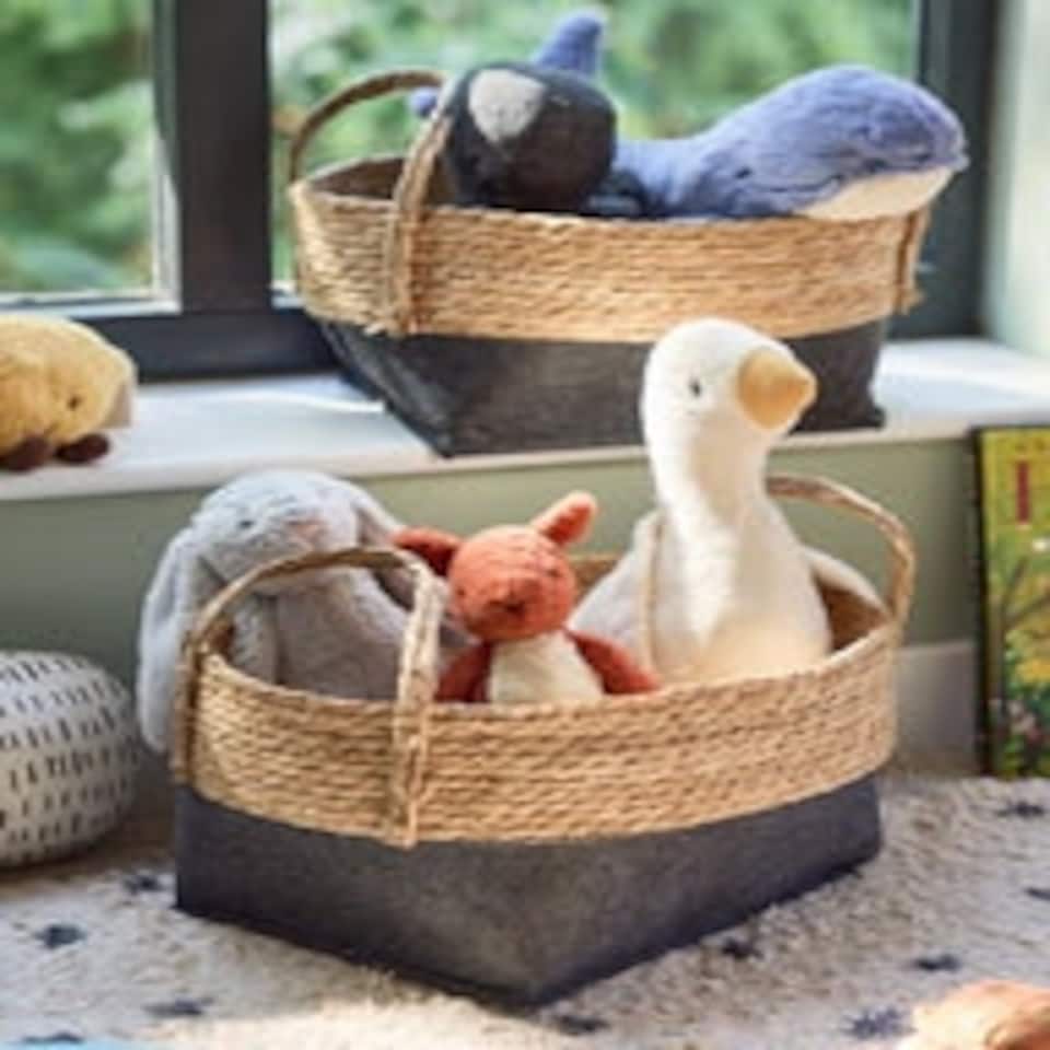 image 1 of Set of 2 Two Tone Baskets N/A