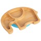 image 1 of Tiny Dining Children's Bamboo Suction Elephant Plate - Blue
