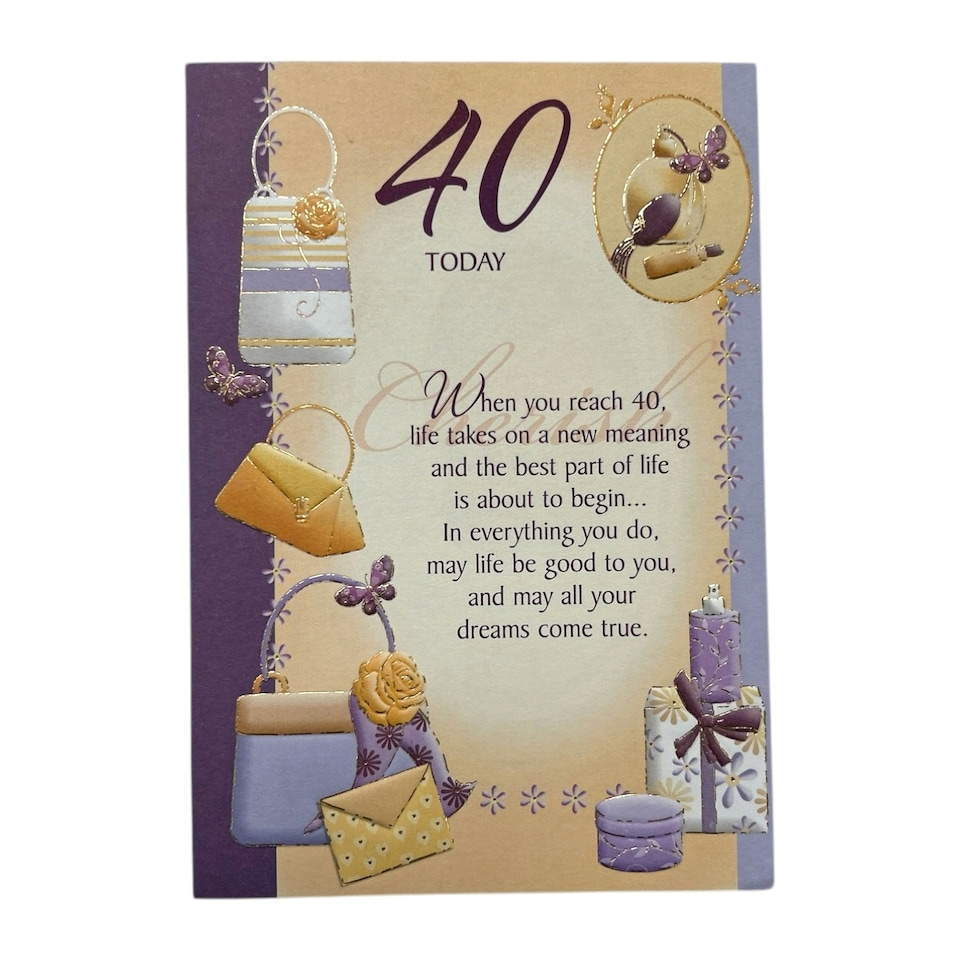 image 1 of 40 Today Handbags & Gifts Design Birthday Card
