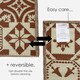 image 5 of Homescapes Outdoor Rug Luxury Waterproof Reversible, For Garden, Tile Mosaic | Brown | 122 x 182 cm
