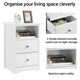 image 5 of Yaheetech Set of 2 Side Tables with 2 Drawers and 1 Cubby