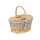 image 1 of Wicker Child's Oval Lined Lidded Picnic Basket | Brown | Brown | One Size