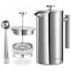 image 1 of VonShef 12 Cup Cafetiere, 1.5l Double Walled Stainless Steel