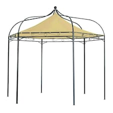 Harlington Deluxe Steel Frame Gazebo With Roof Canopy In Sand