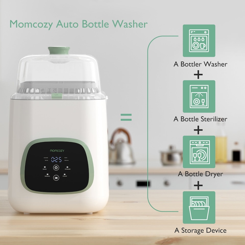 image 1 of Momcozy KleanPal Pro Baby Bottle Washer - Sterilizer