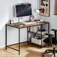image 1 of Vida Designs Brooklyn Computer Desk 2 Shelves Home Office Workstation, Dark Wood