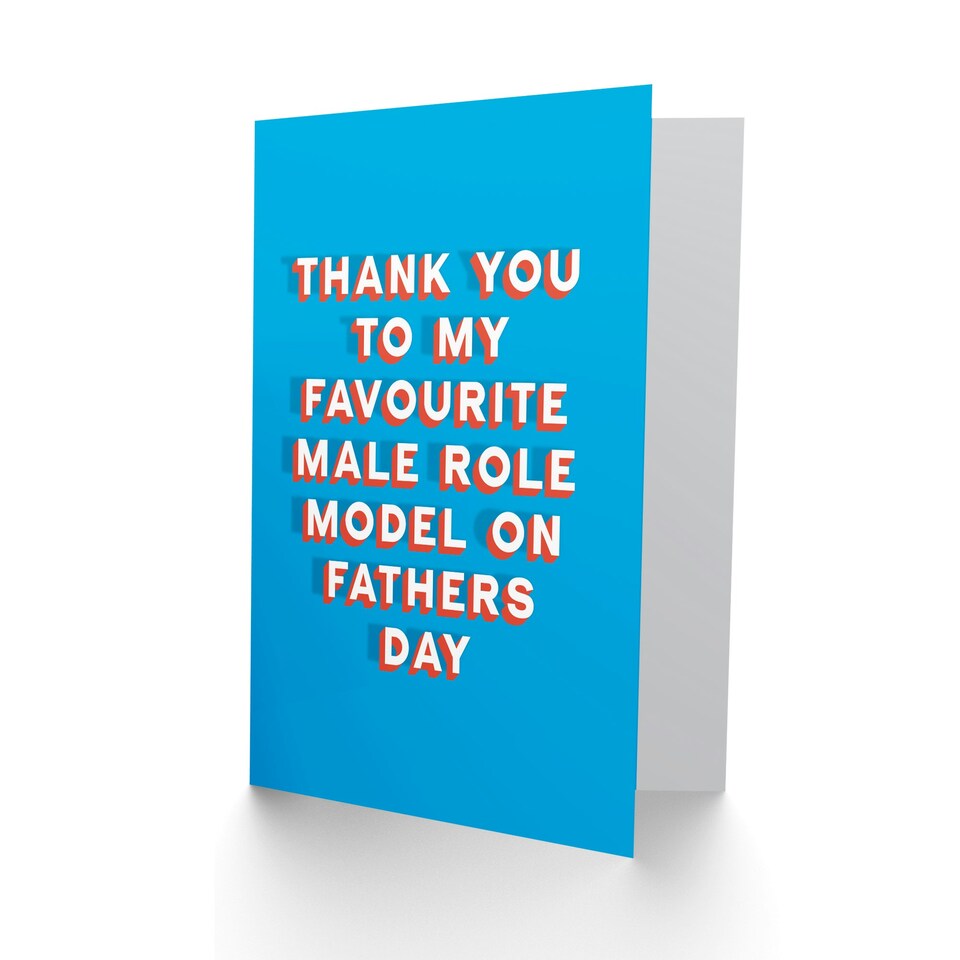 image 1 of Fathers Day Favourite Role Model Sincere Thank You Dad Card