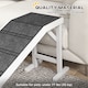 image 3 of PawHut Dog Ramp for Bed, Pet Ramp for Dogs with Non-Slip Carpet and Top Platform, White & Grey