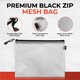 image 2 of Premium A4 Black Zip Mesh Bag by Janrax