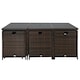 image 8 of Outsunny 11PC Garden Rattan Dining Set Cushion Patio Table Chair Conservatory