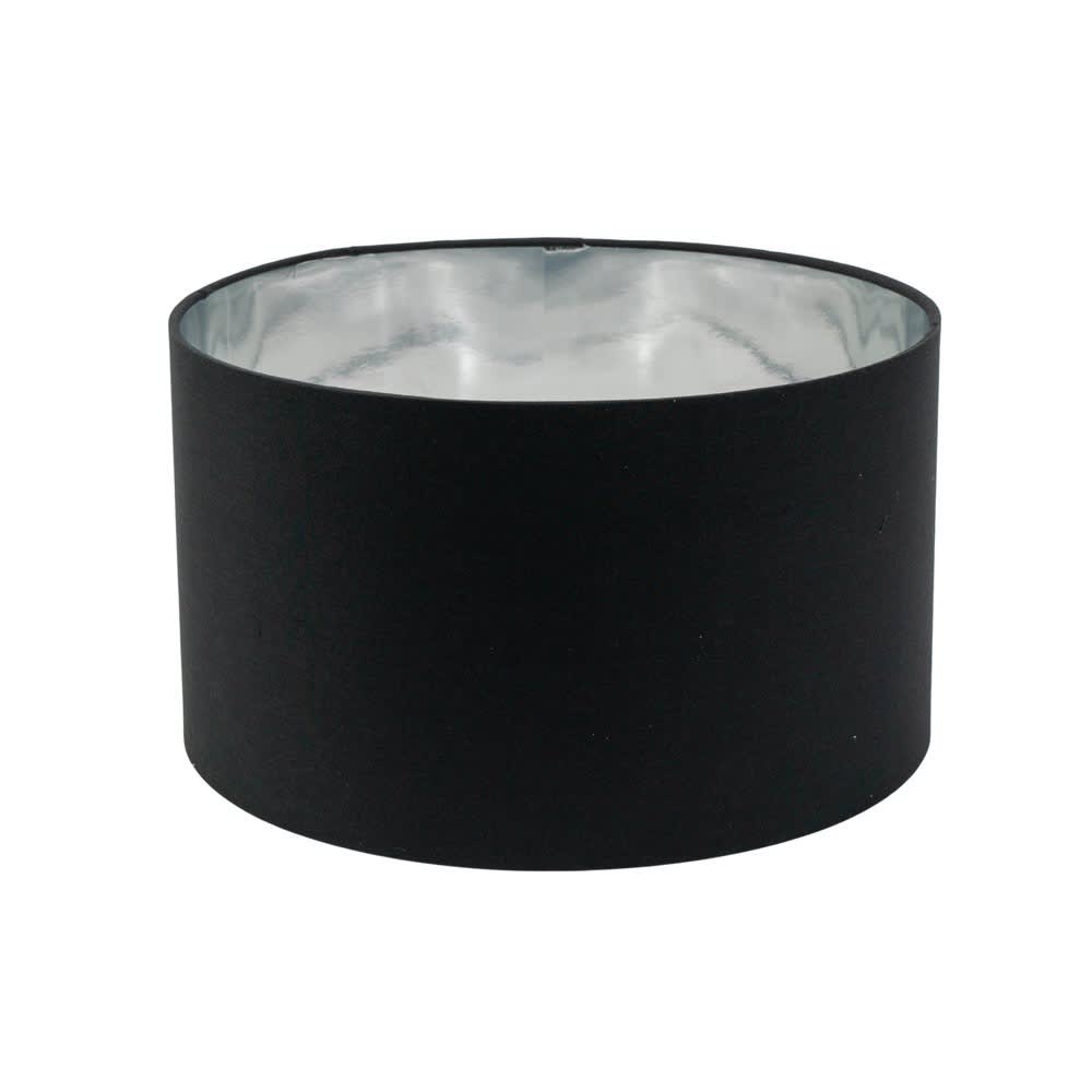 ValueLights Reni Black with Chrome Inner Easy Fit Ceiling Lamp Shade & Bulb | Size: Medium