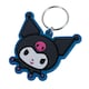 image 2 of Sanrio Smile PVC Kuromi Keyring - Black/White/Pink - 60mm x 60mm