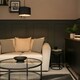 image 1 of ValueLights Pair of - Navy Blue Fabric Cylinder Ceiling Pendant Lampshade/Table Lamp Drum Light Shade - Small