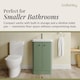 image 3 of Floor 2 Door Bathroom Vanity Unit, Tap & Toilet Pack, Green, 479mm | Green | Satin Green