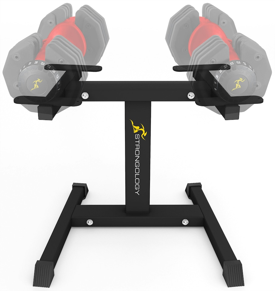 image 1 of Strongology Heavy Duty Steel upto 45kg Dumbbell Floor Stand Weights Rack