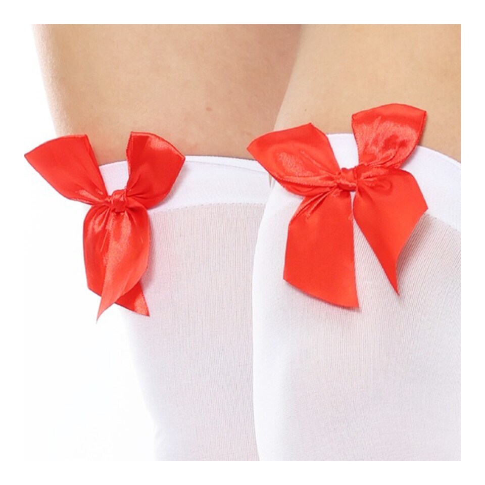 image 1 of Hooded Miss Santa Dress with White Stockings | Multi | XS