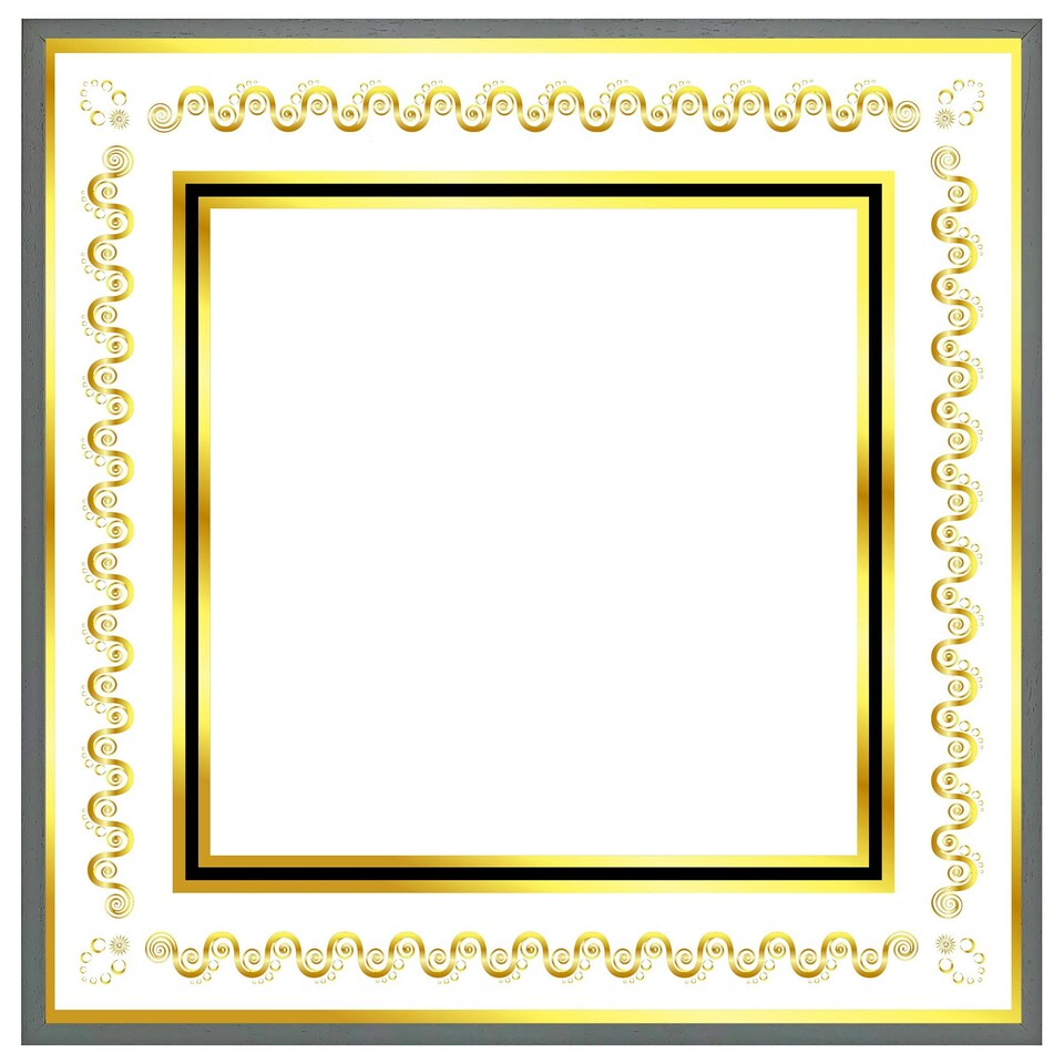 image 1 of Ancient egyptian gold border (Picture Frame) Grey | XL