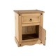 image 5 of Corona, 1 Door, 1 Drawer Bedside Cabinet Brown
