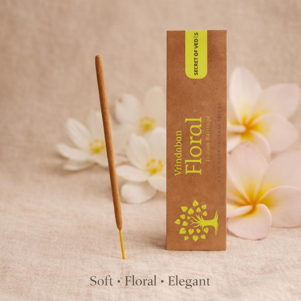 image 1 of Vrindaban Floral Incense Sticks 100g Approx. 75 Sticks – Scented Home Fragrance Agarbatti