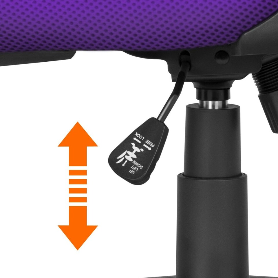 image 1 of Yaheetech Ergonomic Mesh Office Chair Mid-Back 360° Rolling Casters | Purple