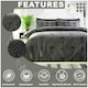 image 5 of Skull Charcoal Printed Duvet Cover Set Reversible Polycotton Beddings Grey | King