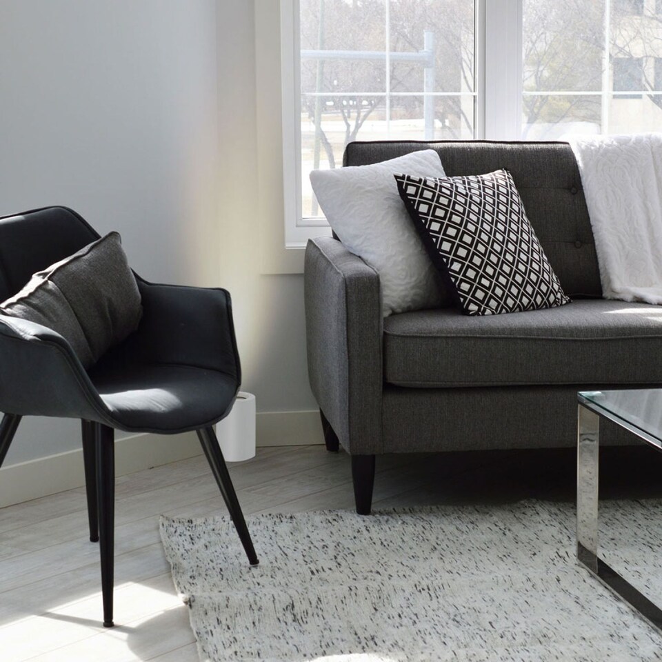image 1 of Small and Contemporary White Gloss LED Table/Floor Lamp Uplighter | White | White | 1